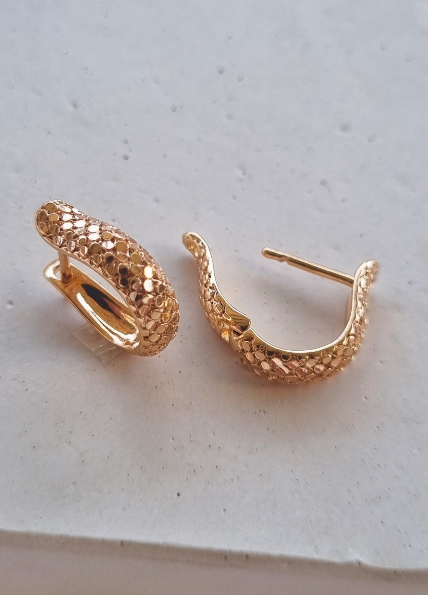 گوشواره حلقه ای تراش دار برند ژوپینگ